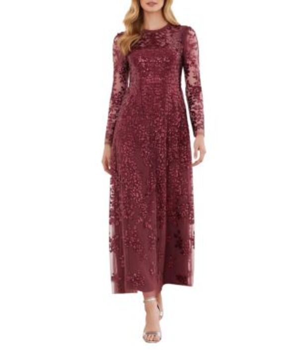 ニードルアンドスレッド レディース トップス 衣裳 Needle \u0026 Thread Rosanna Lattice Round Neck Gown Winterberry ワンピース-レディースファッション