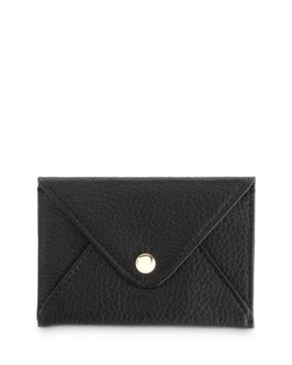 ロイス メンズ アクセサリー 財布 レザー ROYCE New York Leather Envelope Card Case Black ブラック