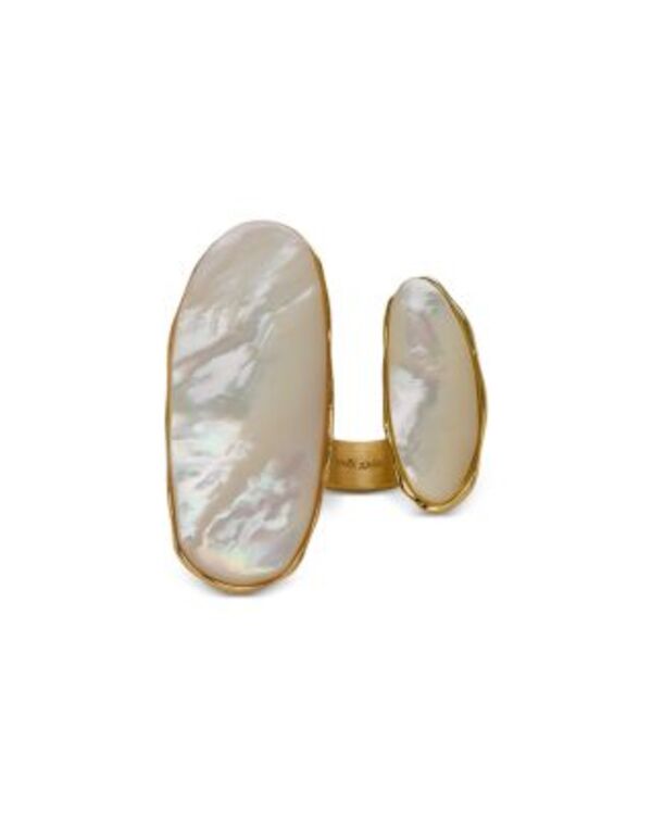 カルト ガイア レディース アクセサリー リング Cult Gaiami Mother Of Pearl Inlay Ring Tone Gold ゴールド