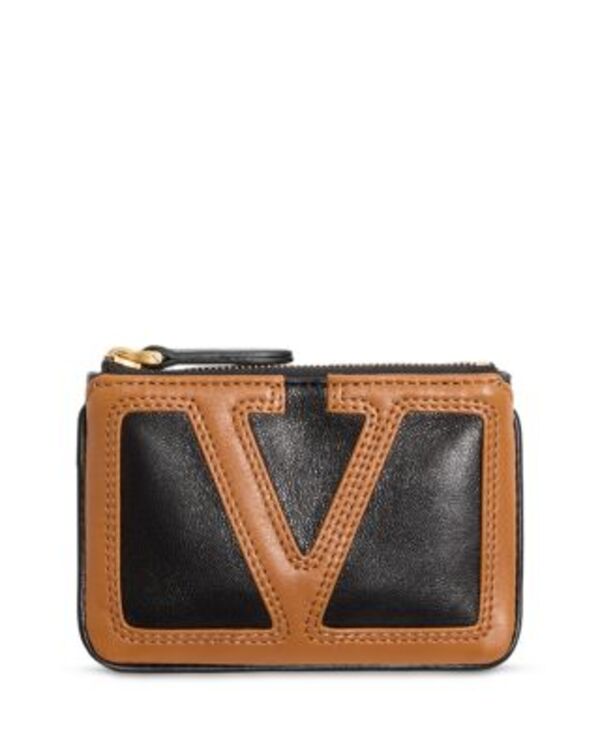 ヴァレンティノ レディース バッグ Valentino Garavani Viva Superstar Key Ring Pouch Butter/Black ブラックハンドバッグ