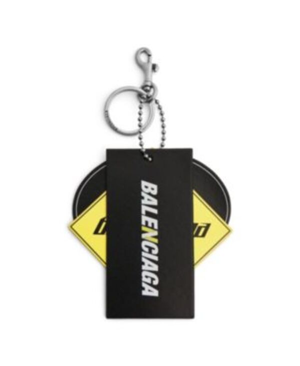 バレンシアガ レディース バッグ Balenciaga Keychain 3 Tags Charm Black/Yellow/Red ブラック