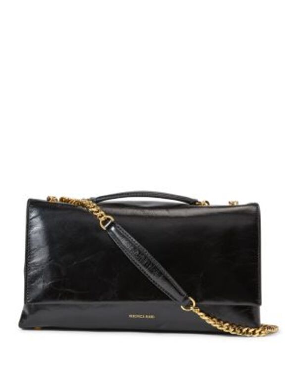 ヴェロニカ ベアード レディース バッグ レザー Veronica Beard Small Crinkleather Wedge Bag Black ブラック
