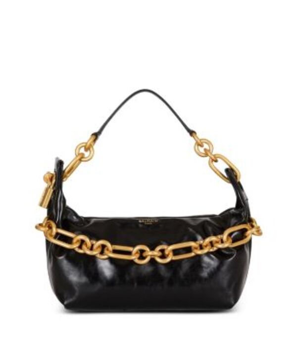 バルマン レディース バッグ レザー Balmain Medium Sync Bag In Calfskin Leather Black ブラック