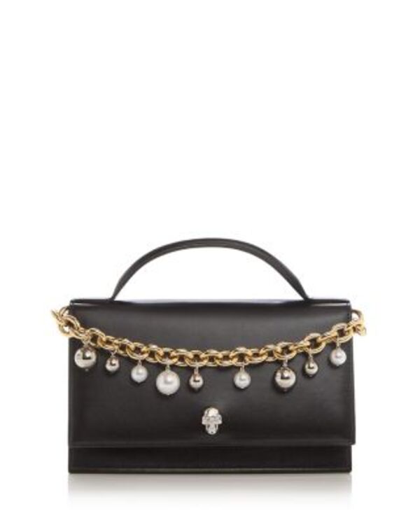 マックイーン レディース バッグ McQueen Top Handle Skull Bag Black ブラック