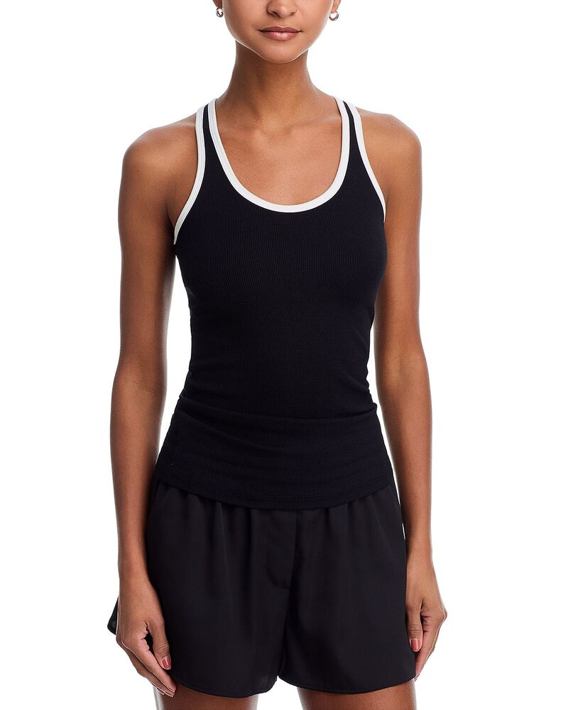 スピリッツフィフティファイブ レディース トップス シャツ ノースリーブ Splits59 Ashby Sleeveless Racerback Top Black/White ホワイト