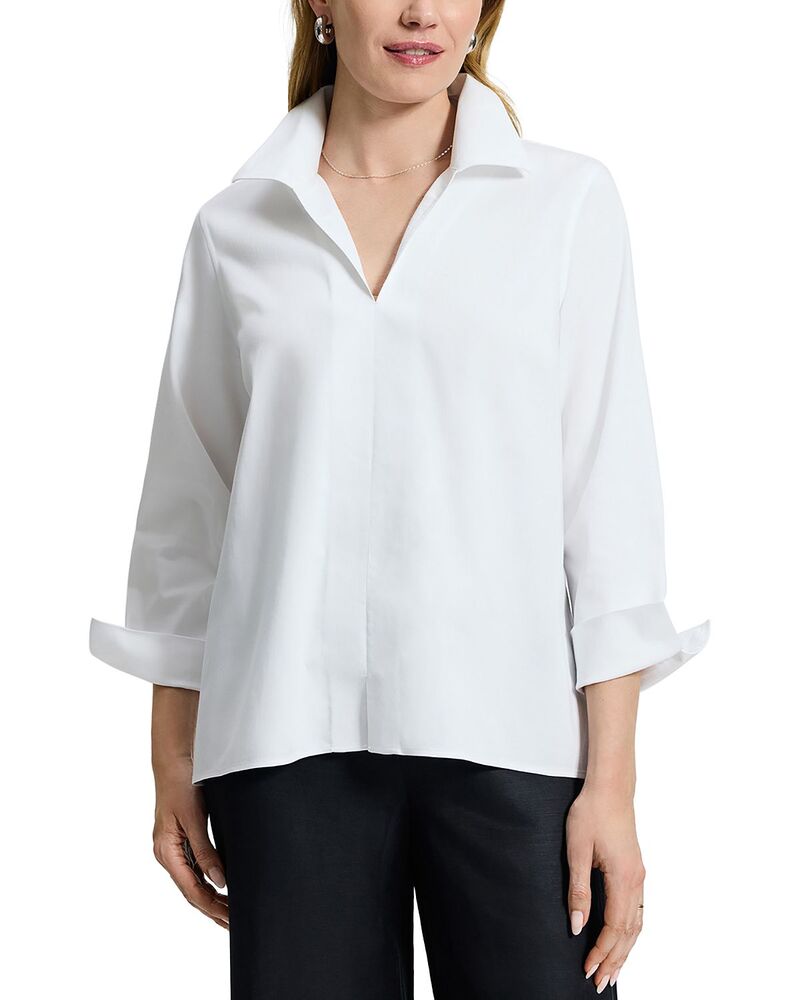フォックスクラフト レディース トップス シャツ Foxcroft Agnestretch Shirt White ホワイト