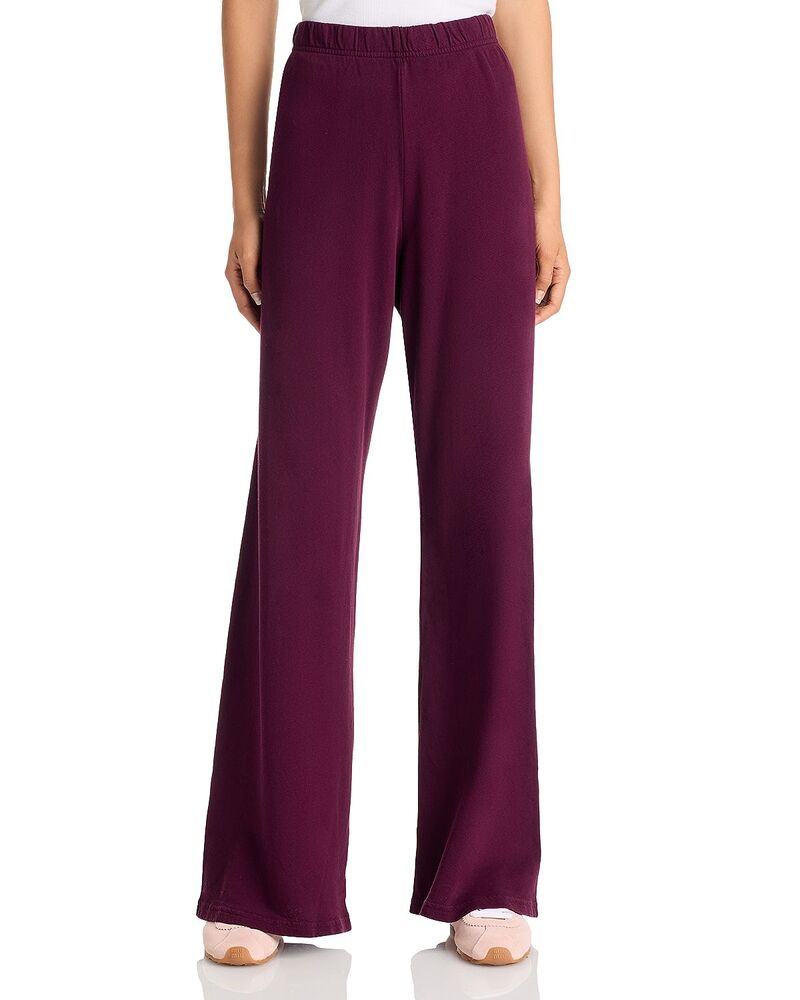 アクア レディース ボトムス カジュアルパンツ ワイドレッグ スウェットパンツ AQUA Melody Wide Leg Sweatpants - Exclusive Cherry Lacquer アクア