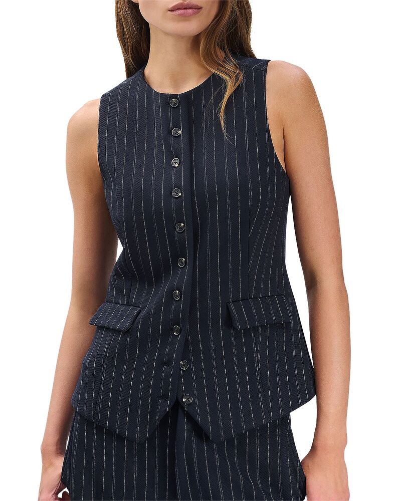 ラグアンドボーン レディース アウター ベスト rag & bone Irina Ponte Plaid Long Vest Navy Multi ネイビー