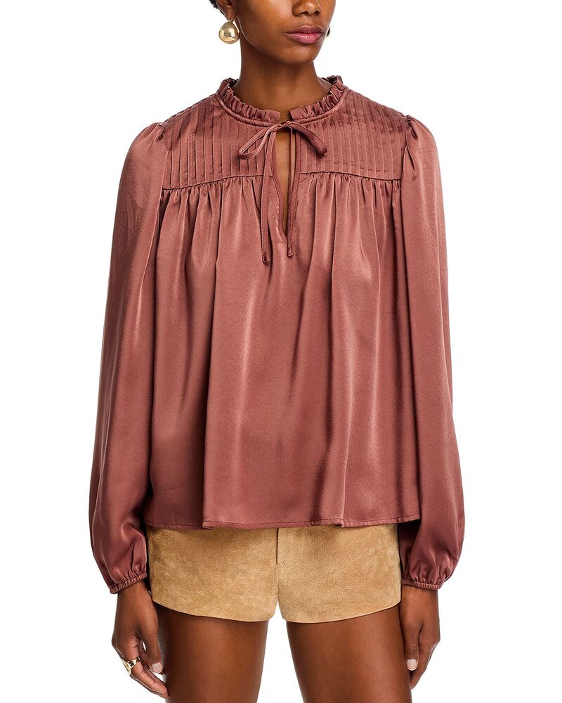 ワイフ レディース トップス シャツ ブラウス WAYF Anastasia Long Sleeve Blouse Rose Mauve
