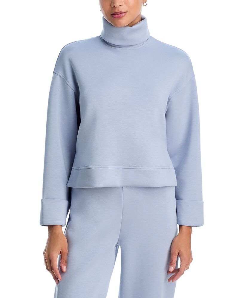 スパンク レディース アウター パーカー・スウェット タートルネック シャツ クロップド SPANX? AirEssentials Cropped Turtleneck Sweatshirt Himalayan｜ReVida 店 22,185円