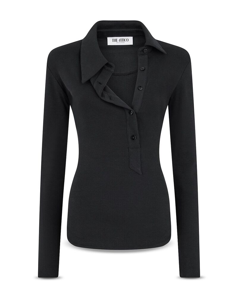 ジ アティコ レディース トップス シャツ THE ATTICO Long Sleeve Top Black ブラック|ReVida 店