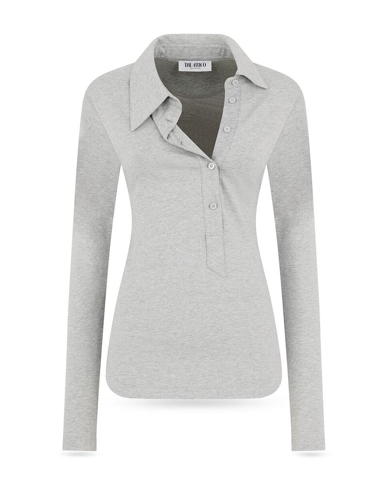 ジ アティコ レディース トップス シャツ THE ATTICO Long Sleeve Top Grey Melange グレー|ReVida 店
