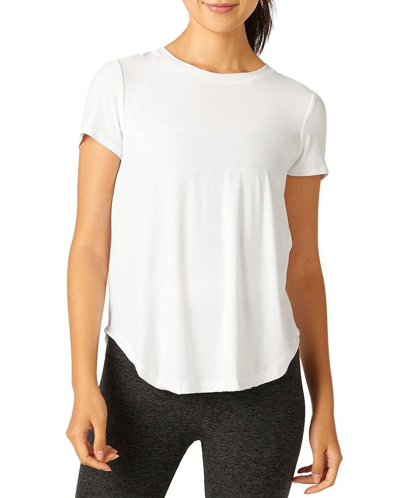 ビヨンドヨガ レディース トップス Tシャツ ダウン Beyond Yoga On The Down Low Tee Cloud White ホワイト｜ReVida 店