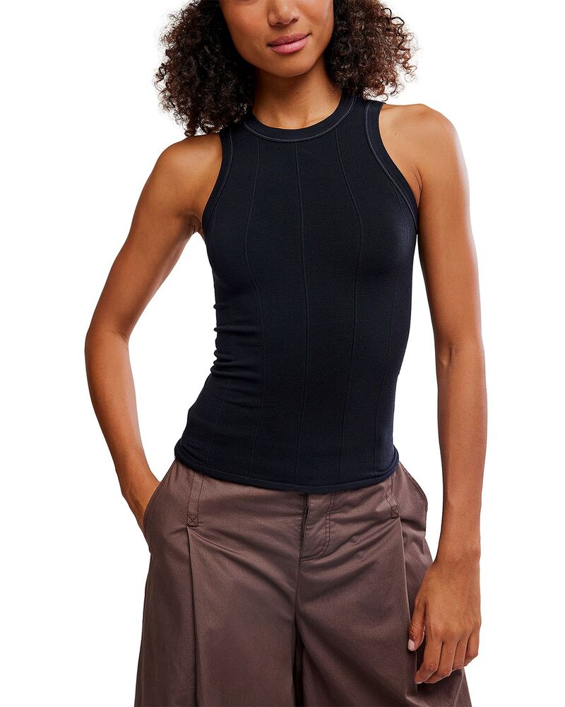 フリーピープル レディース トップス タンクトップ Free People Soft Seamless Tank Top Black ブラック