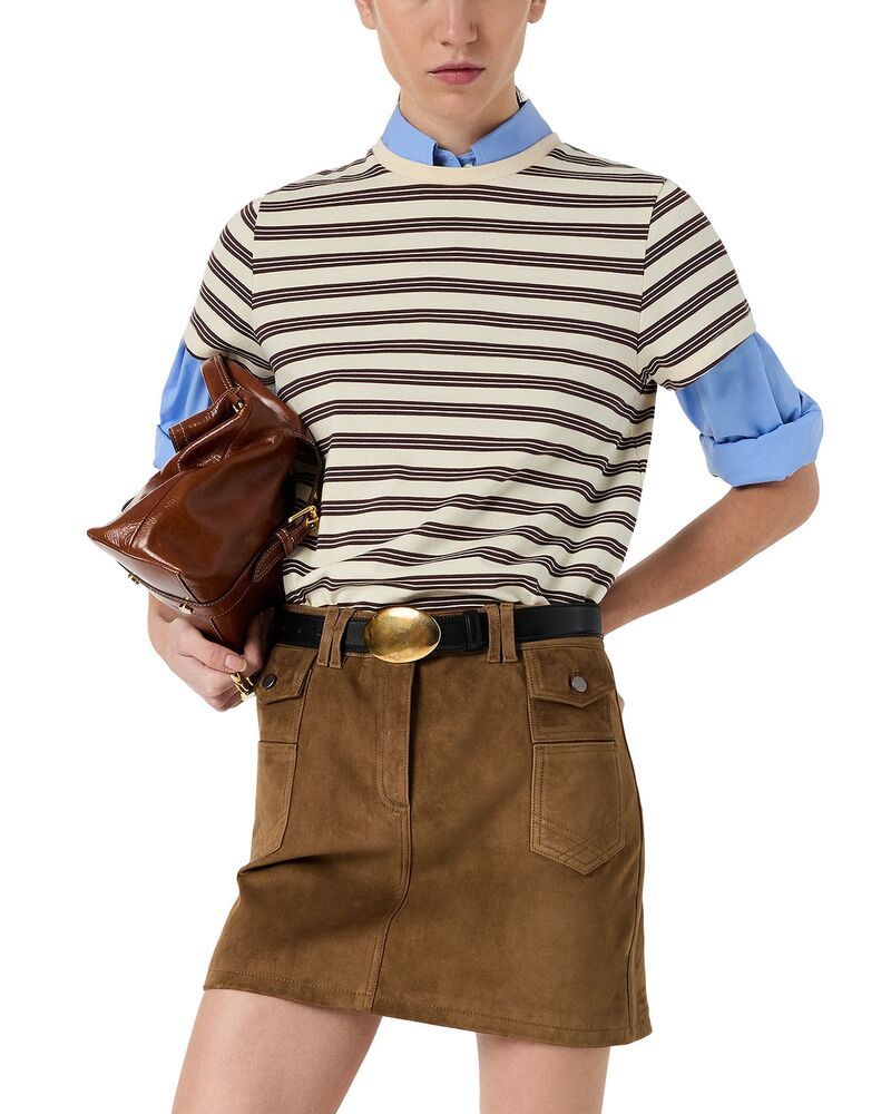 ジェラルド・ダレル レディース トップス シャツ Gerardarel Maysane Striped Top Brown ブラウン