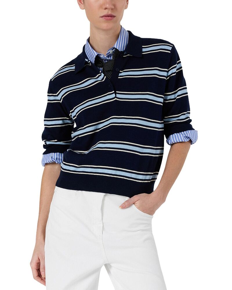 ジェラルド・ダレル レディース トップス ポロシャツ Gerardareleila Stripe Polo Top Navy ネイビー