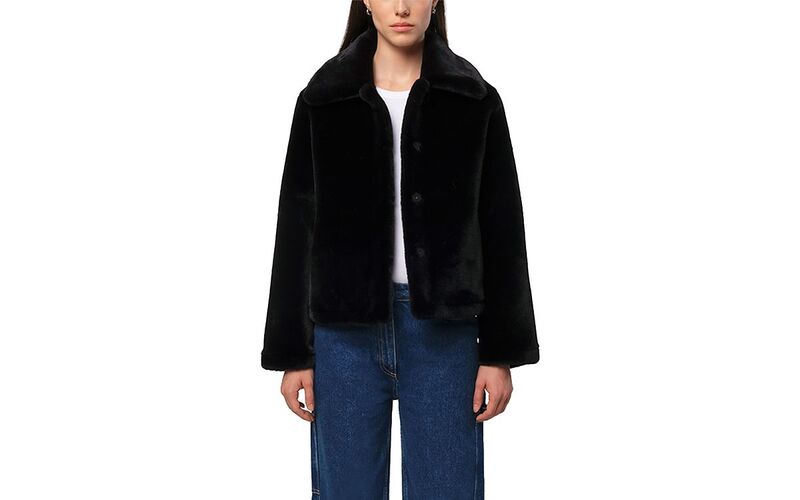 アパリス レディース アウター コート Apparis Faux Fur Elishort Coat Noir