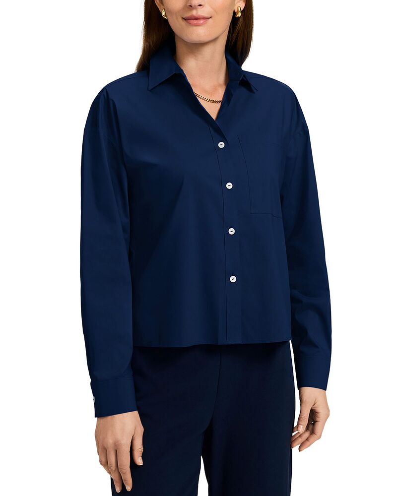 フォックスクラフト レディース トップス シャツ Foxcroft Marina Stretch Shirt Navy ネイビー 15,360円