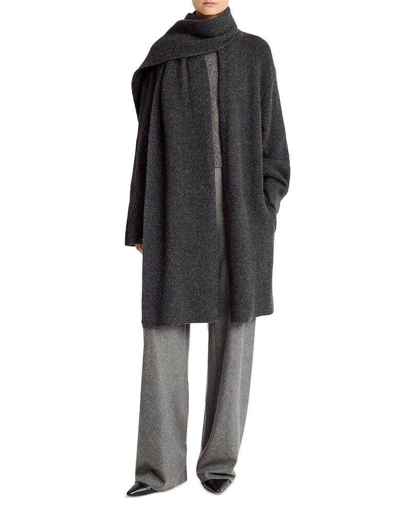 ヴィンス レディース アウター コート ドレープ Vince Draped Car Coat Dark Heather Grey グレー