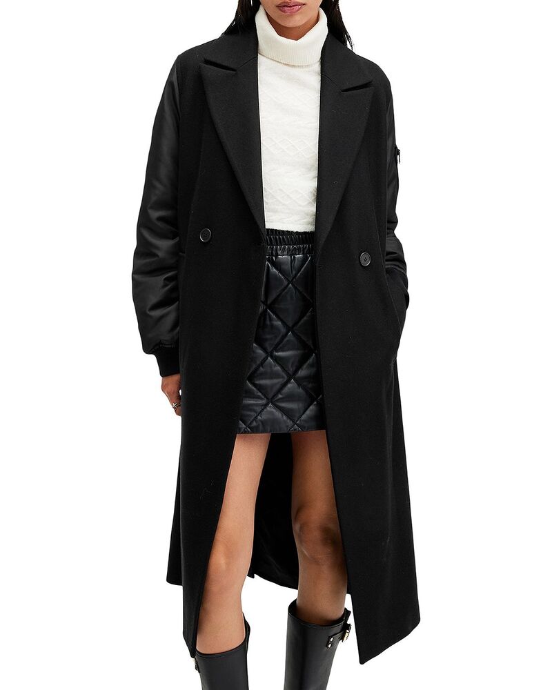 オールセインツ レディース アウター コート ALLSAINTS Paulah Oversized Coat Black ブラック