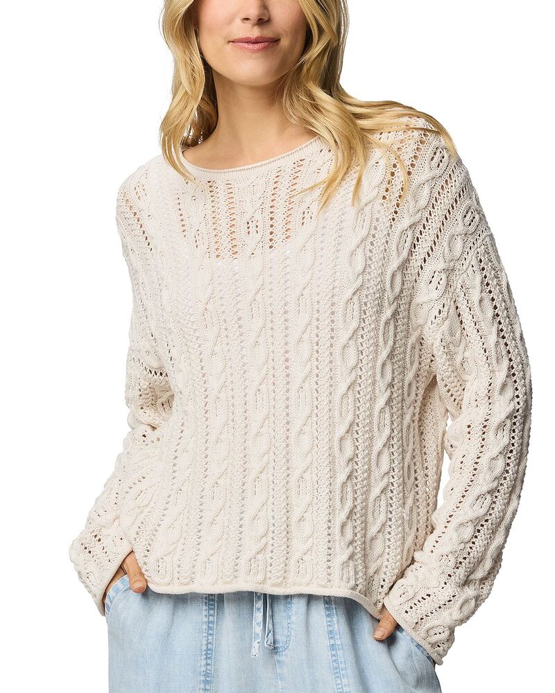 スプレンディット レディース アウター ニット・セーター クルーネック Splendid Brennan Crewneck Sweater Moonstone