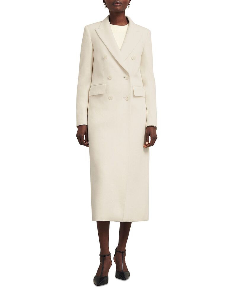 ホッブスロンドン レディース アウター コート HOBBS LONDON Juniper Double Breasted Coat Ivory アイボリー