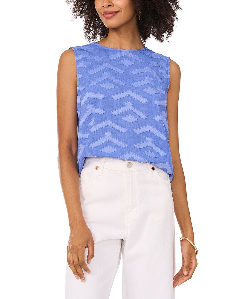 ヴィンスカムート レディース トップス シャツ ノースリーブ VINCE CAMUTO Textured Sleeveless Top Serene Sky