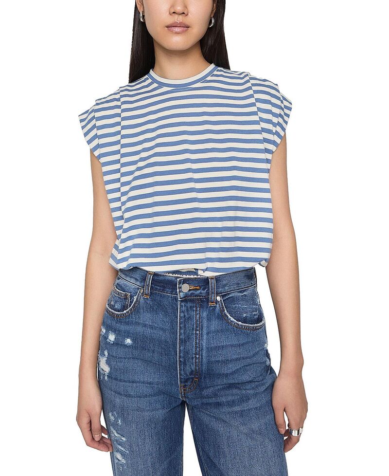 レベッカミンコフ レディース トップス シャツ ノースリーブ Rebecca Minkoff Holly Sleeveless Top Blue ブルー