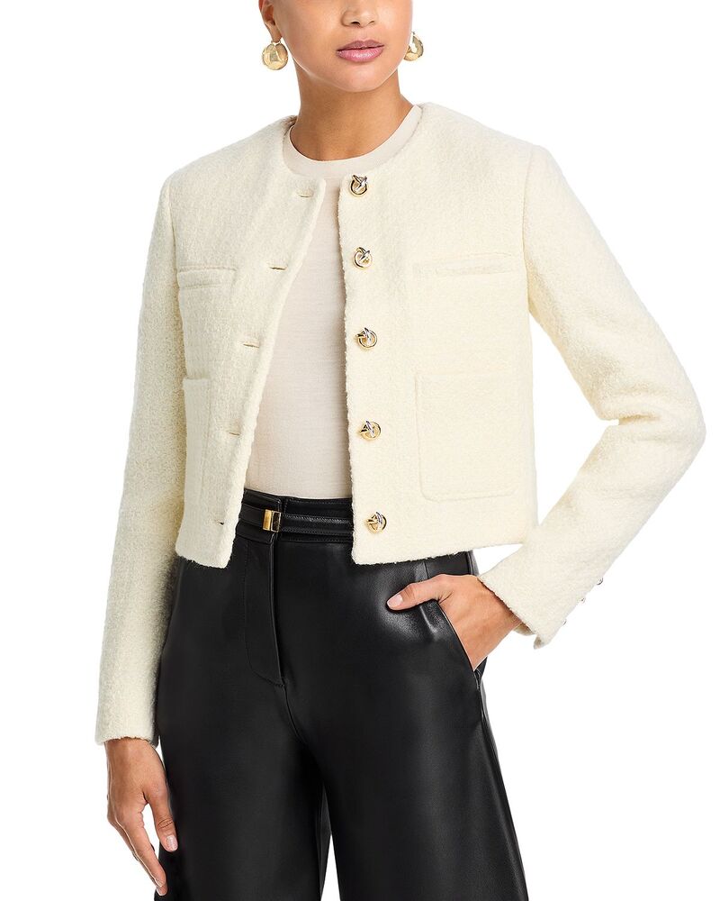 アルチュザラ レディース アウター 上衣・上衣 クロップド Altuzarra Beanie Cropped Jacket Ivory 象牙色 コート・ジャケット-レディースファッション
