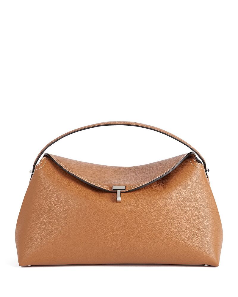 トーテム レディース バッグ TOTEME T-Lock Convertible Top Handle Bag Tan Grained-Leather タン