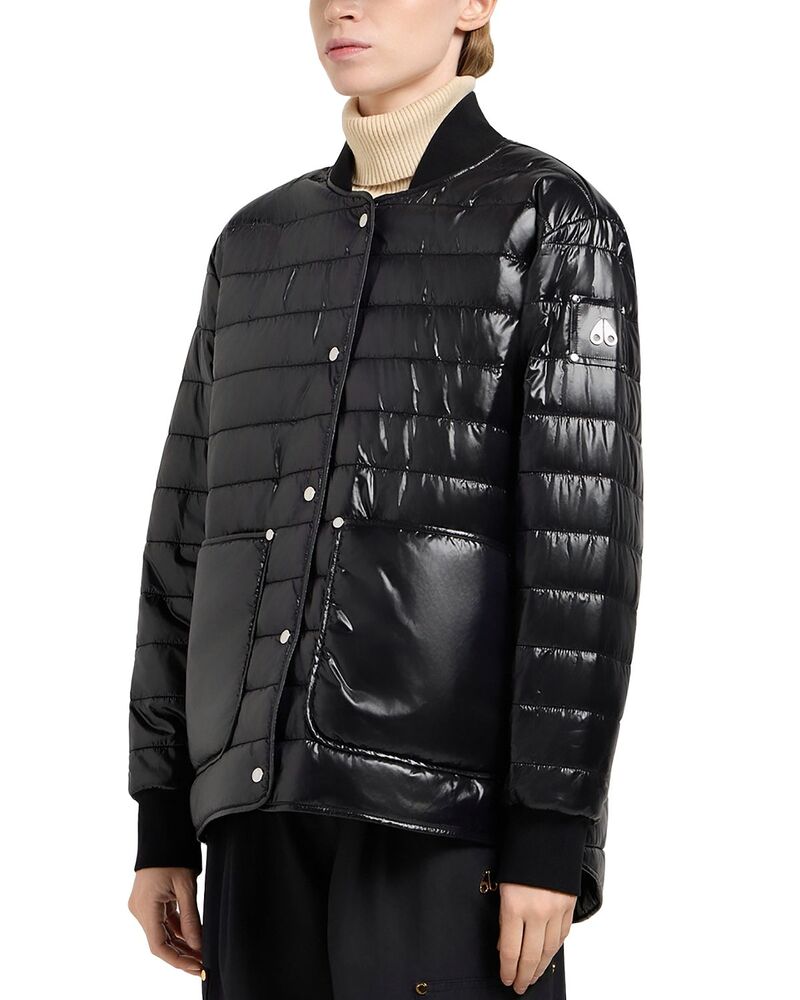 ムースナックル レディース アウター ジャケット・ブルゾン Moose Knuckles Eden Liner Jacket Black ブラック