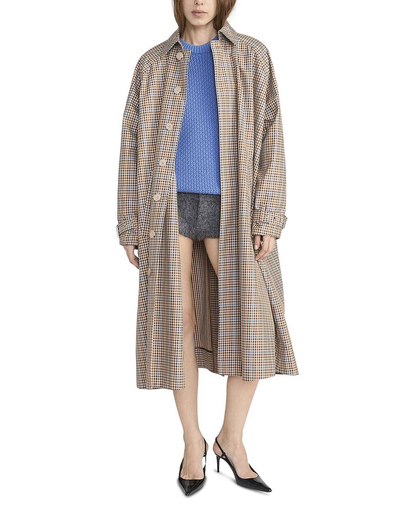 フレーム レディース アウター コート FRAME The Plaid Macoat Mocha Check モカ｜ReVida 店