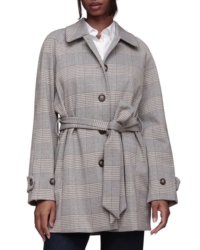 バガテル レディース アウター コート ニット Bagatelle Knit Jacquard Topper Coat Grey/ Tan グレー