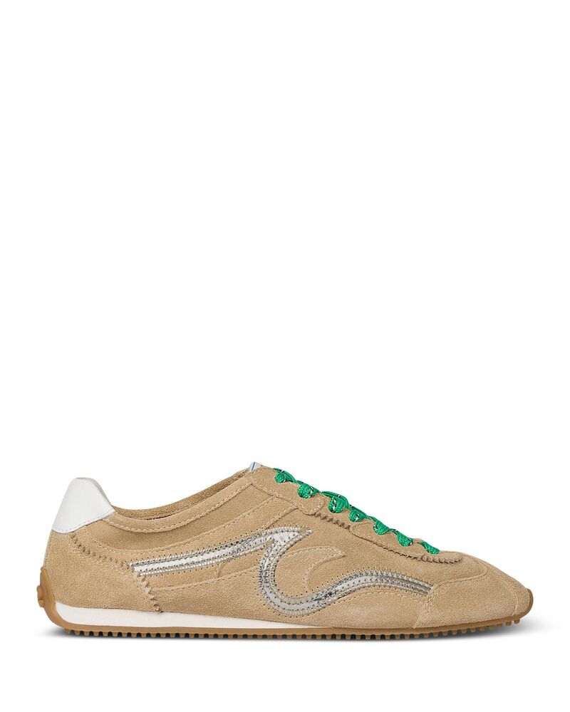 サンドロ レディース シューズ スニーカー スエード レザー Sandro Women's Light Wave Suede Leather Sneakers Beige ベージュ