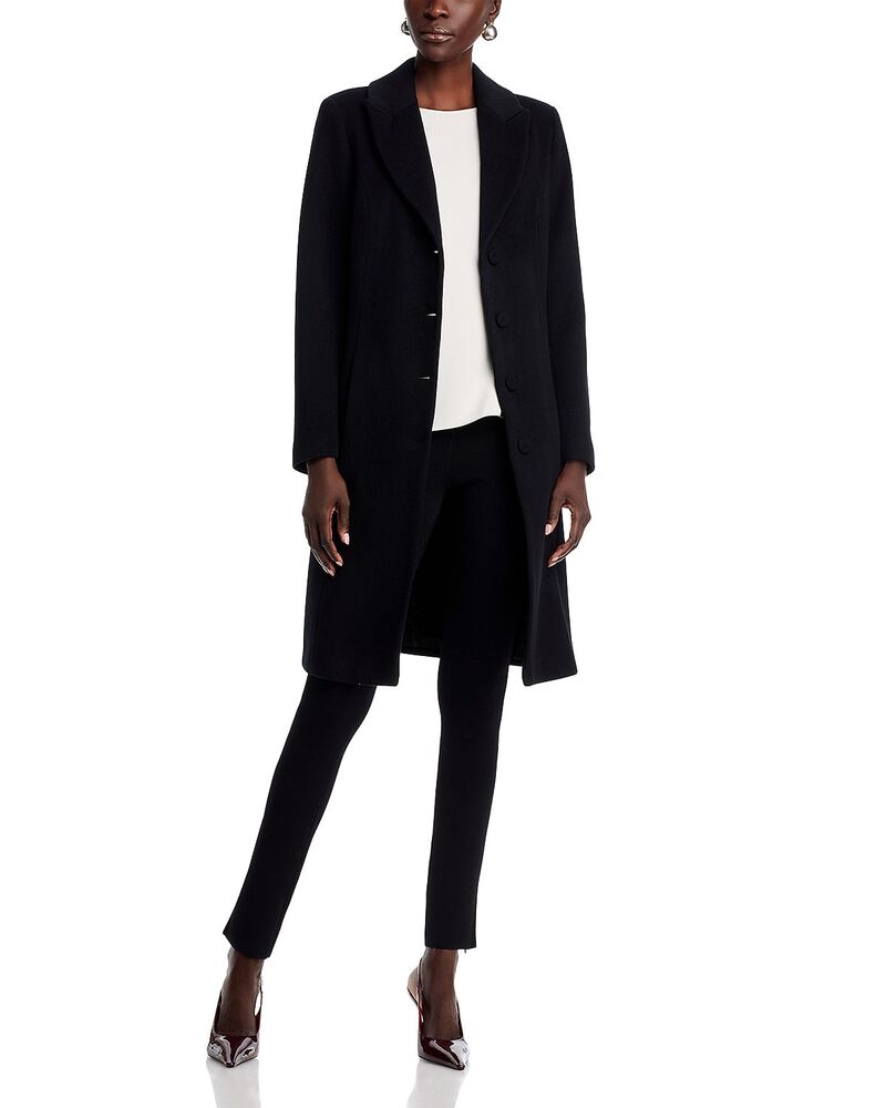 チアラ ボニ プティ ローブ レディース アウター コート ウール Chiara Boni La Petite Robelted Wool Blend Coat Black ブラック