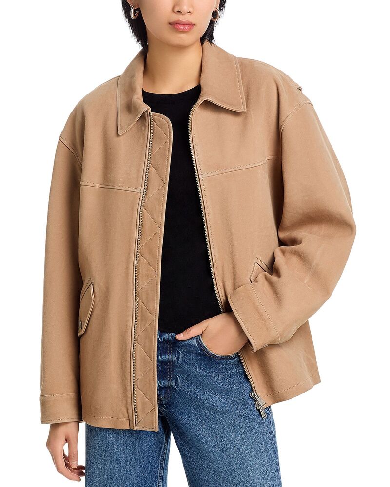 シムカイ レディース アウター 上衣・上衣 なめし革 SIMKHAI Aslan Leather Jacket Desert Sand 真砂