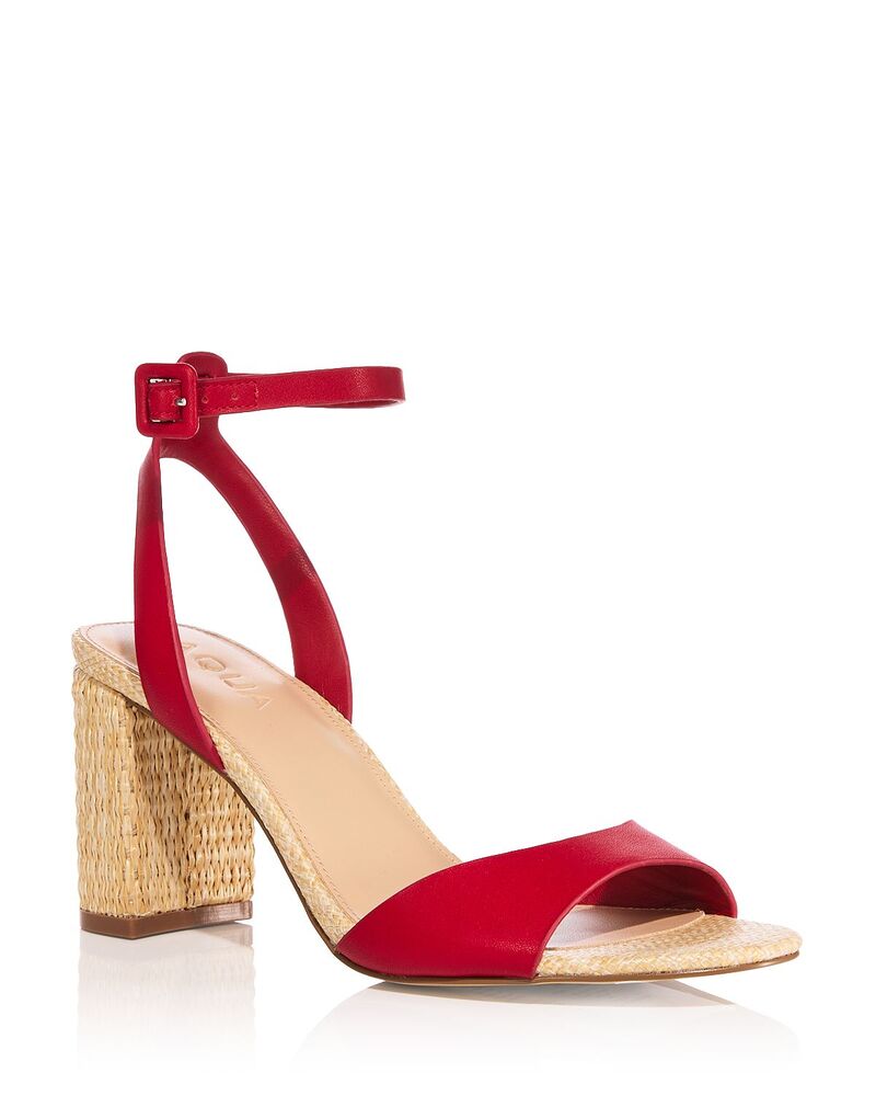 アクア レディース シューズ サンダル AQUA Women's Baley Sandals - Exclusive Red Leather レッド
