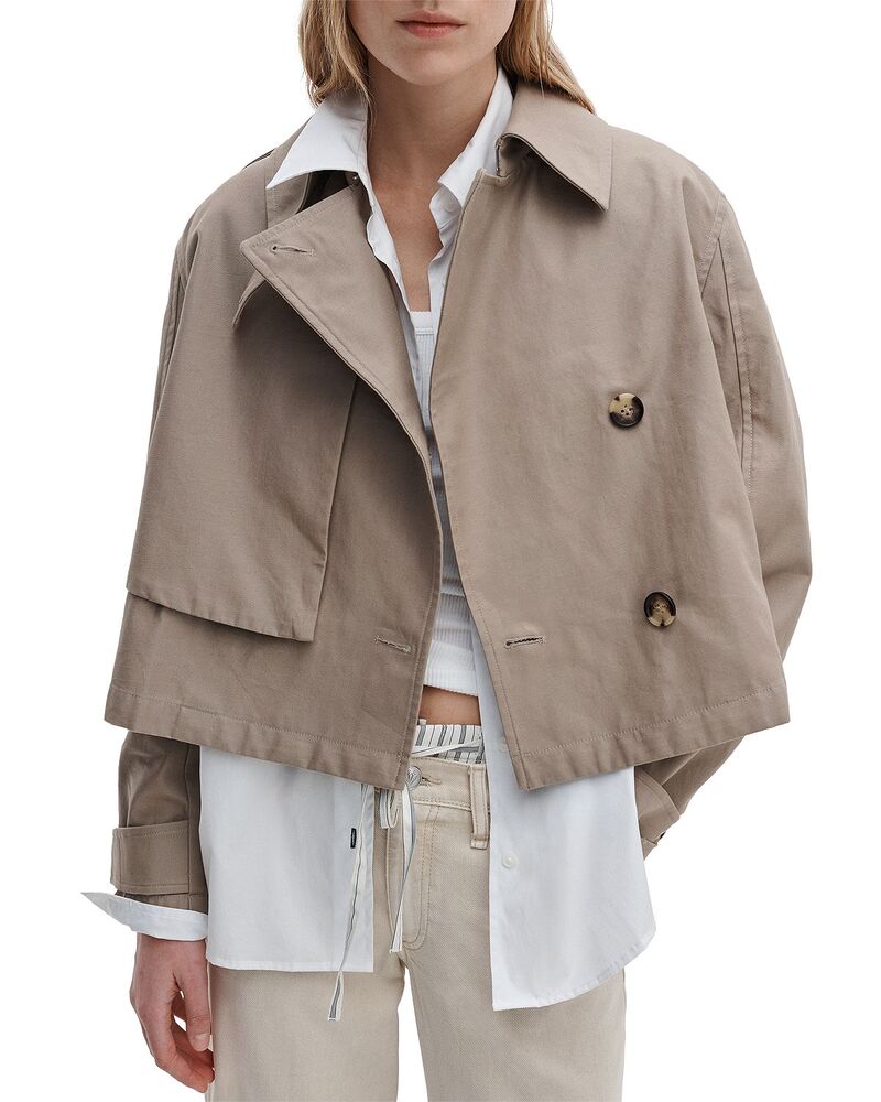 ラグアンドボーン レディース アウター コート クロップド rag & bone Jamie Cropped Trench Coat Khaki カーキ
