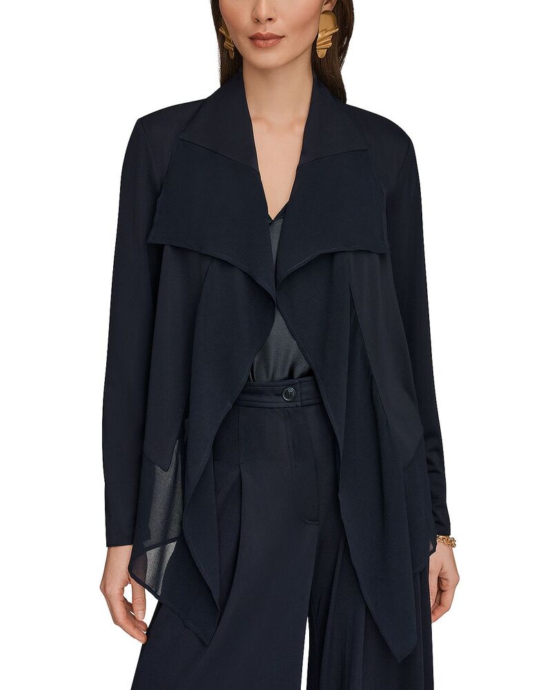 ダナ キャラン ニューヨーク州 レディース アウター 上衣・上衣 Donna Karanew York Mixed Media Jacket Nightfall