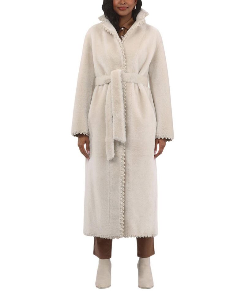 ゴルスキ レディース アウター コート Gorski Reversible Shearling Lamb Coat Cream/Cream クリーム