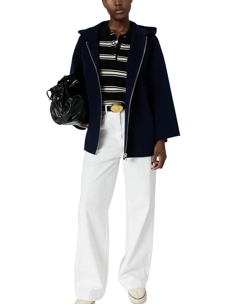 ジェラルド・ダレル レディース アウター 上衣・上衣 ケープ青写真 羊毛 旗がしら ケープ Gerardarel Patricia Wool Cape Jacket Navy 米国海軍