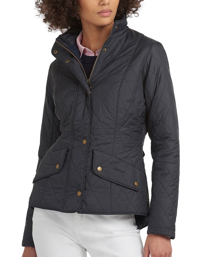バブアー レディース アウター ジャケット・ブルゾン キルティング Barbour Flyweight Cavalry Quilted Jacket Navy/Navy ネイビー｜ReVida 店