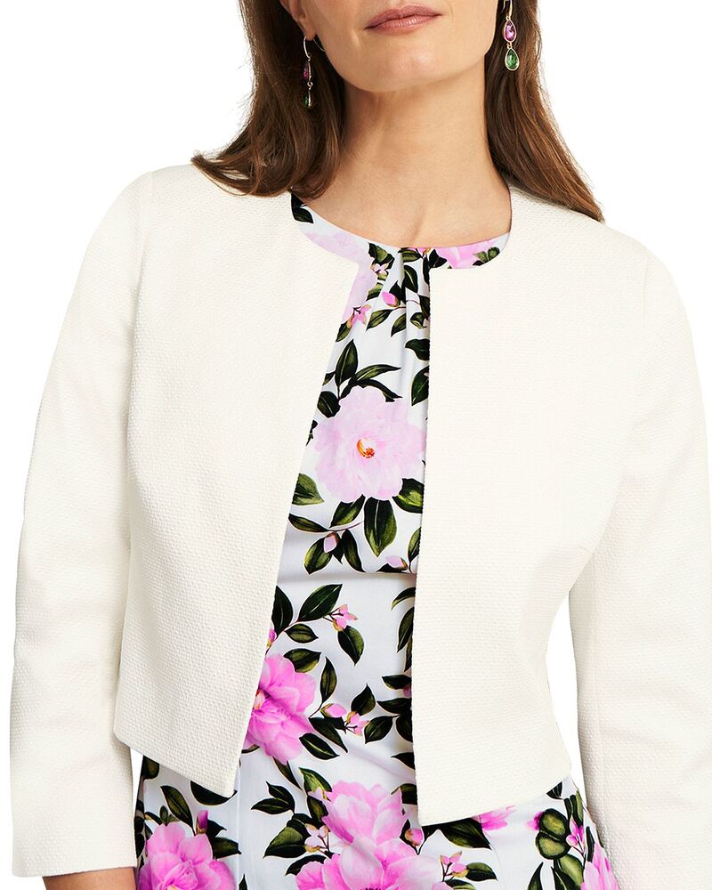 ホッブスロンドン レディース アウター ジャケット・ブルゾン クロップド HOBBS LONDON Elize Croppedress Jacket Ivory アイボリー