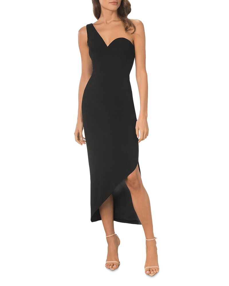 ドレスザポプレーション レディース トップス ワンピース アシンメトリー Dress the Population Magnoliasymmetric Dress Black ブラック