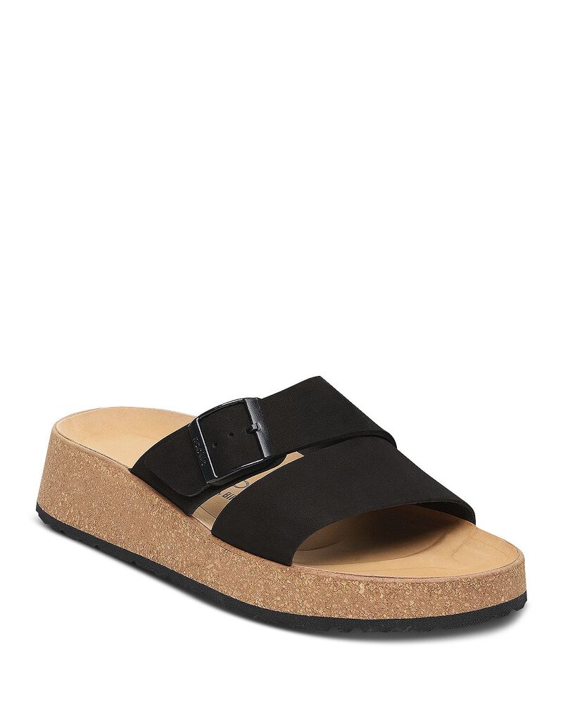 ビルケンシュトック レディース シューズ サンダル レザー Birkenstock Women's Almina Leather Sandals Black ブラック