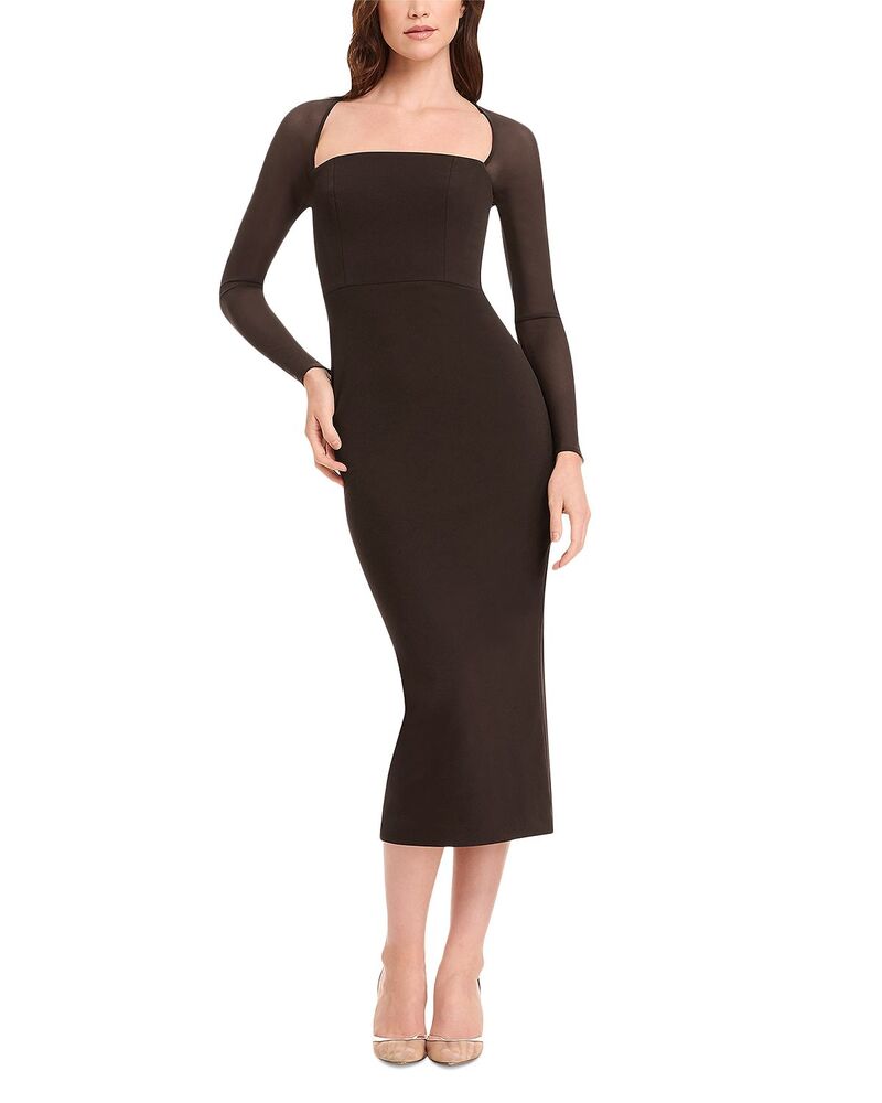 ドレスザポプレーション レディース トップス 衣装 midi マキシ Dress the Population Maxine Midi Dress Mocha モカ