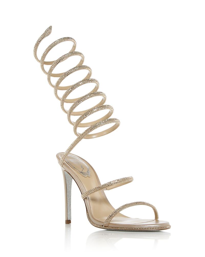 レネ・カオヴィラ レディース シューズ サンダル Rene Caovilla Women\u0027super Cleo Sandals Beige Satin ベージュ