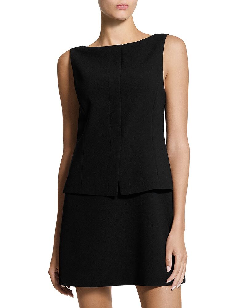 行動論理 レディース トップス 衣装 ミニ ノースリーブ Theory Boat Neck Sleeveless Mini Dress Black 黒いこと