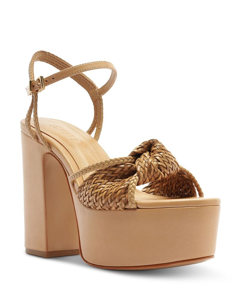 シュッツ レディース シューズ サンダル プラットフォーム SCHUTZ Women's Kalina Platform Sandals Light Wood｜ReVida 店