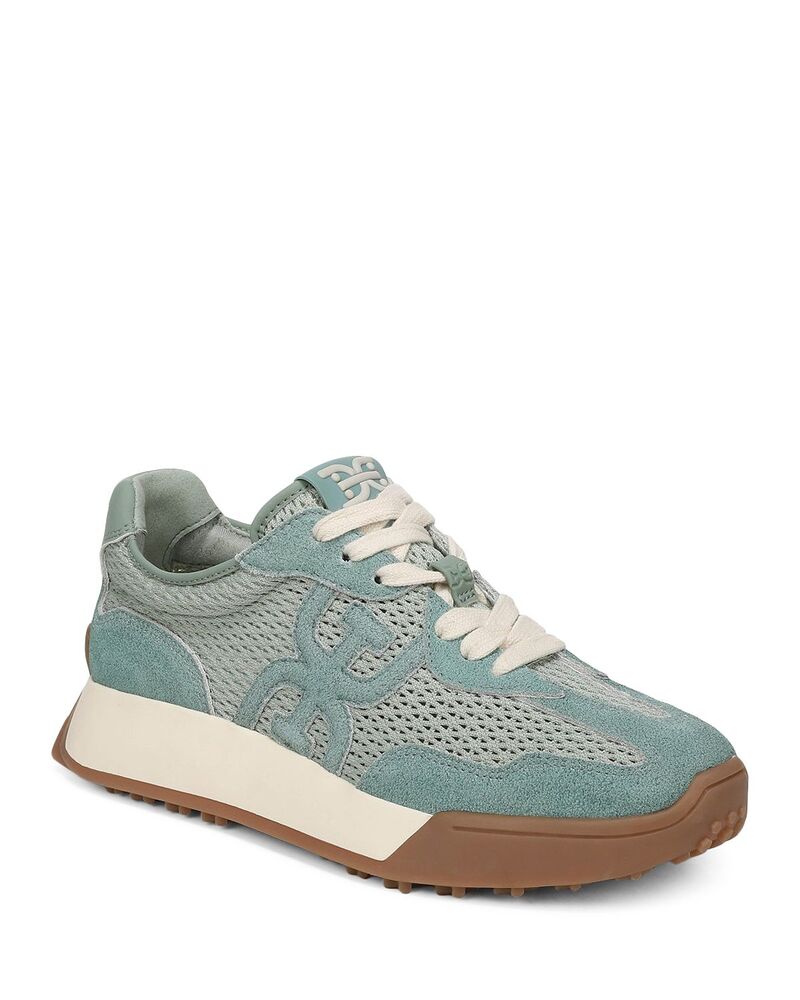 サムエデルマン レディース シューズ スニーカー メッシュ Sam Edelman Women\u0027s Langley Mesh Sneakersage Sky/Antique Green 緑であること